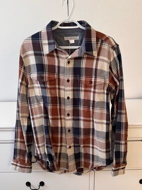 Outerknown Plaid Button-Up Shirt – Organic Cotton (Size S)